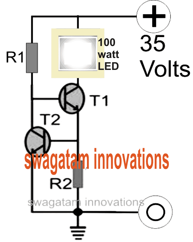 100 Watt LED Constant Current Driver Circuit diagram