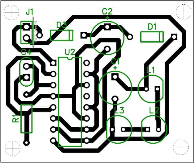 LED flashlight PCB