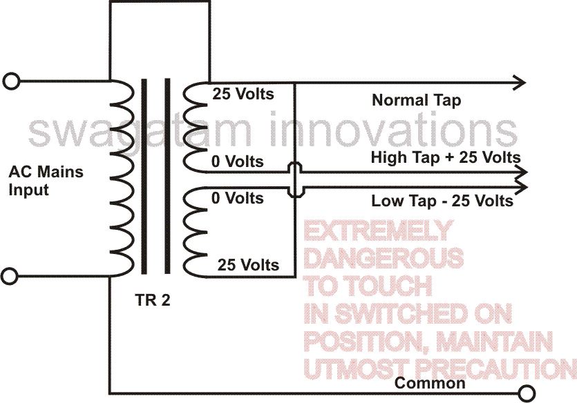 Convert an Ordinary step down Transformer into a Stabilizer Transformer