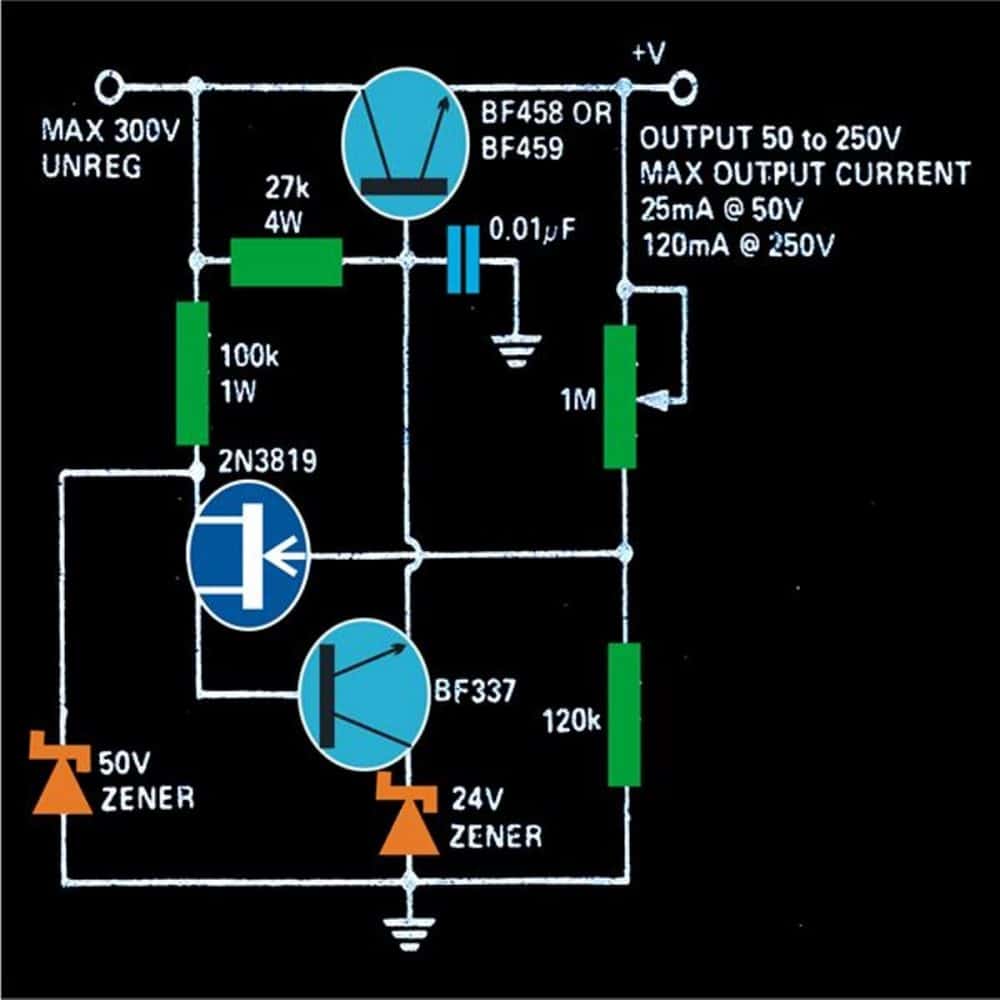 0 300v Adjustable Mosfet Transformerless Power Supply Circuit Homemade Circuit Projects