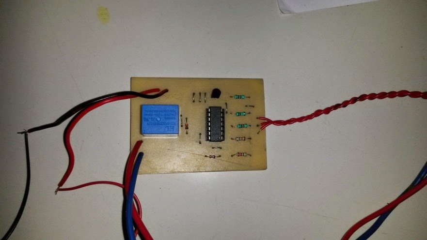 Front view PCB for water level controller assembly design