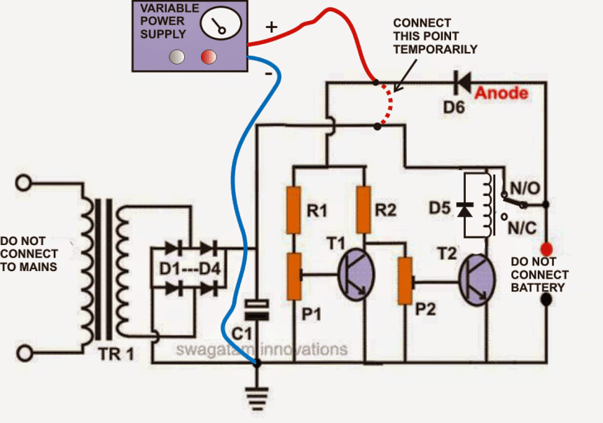 Self Regulating Lead Acid Battery Charger Circuit | Homemade Circuit