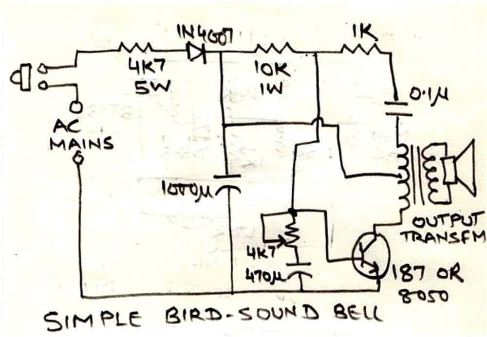 bird chirping sound simulator circuit