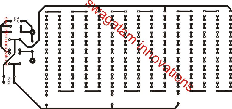 PCB layout for the 150 LED tube light circuit