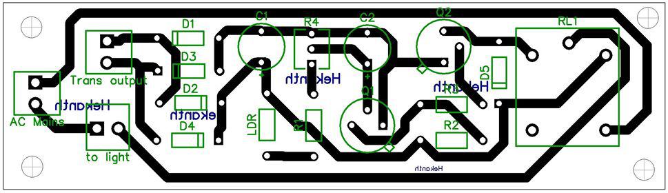 day night automatic lamp PCB