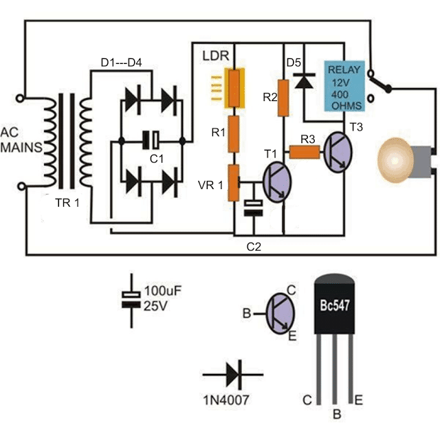 Light Sensitive Switch circuit