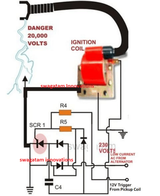 Capacitive Discharge Ignition (CDI) Circuit for Two-Wheelers