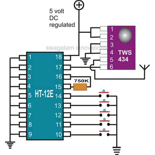 433mhz Rf Module Circuit Diagram