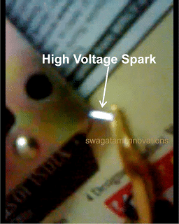 image of fence charger sparking arc