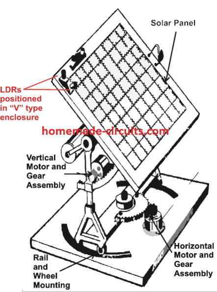 Solar Tracker Circuit Diagram