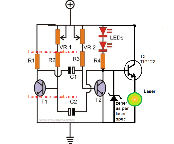 laser pointer strobe light circuit