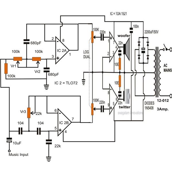 How to Make a Dual Tone Siren Circuit Circuit Diagram
