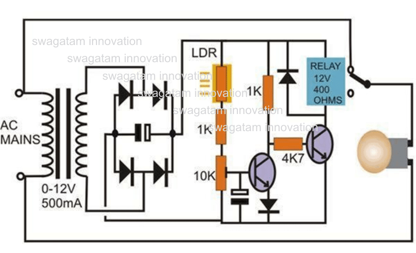 automatic day night lamp switch circuit