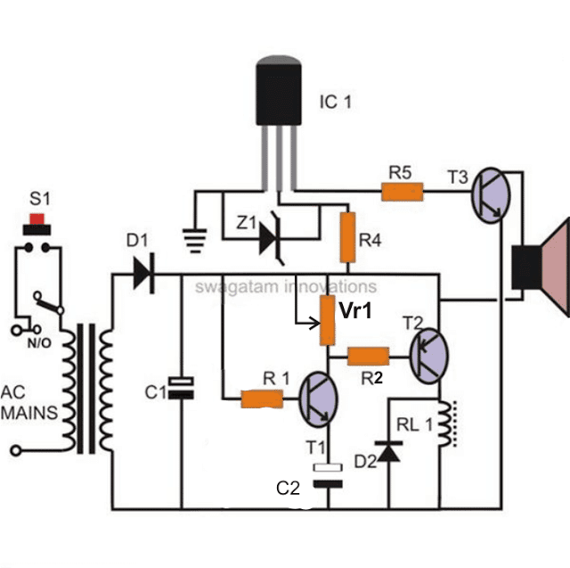 doorbell circuit using UM66 IC