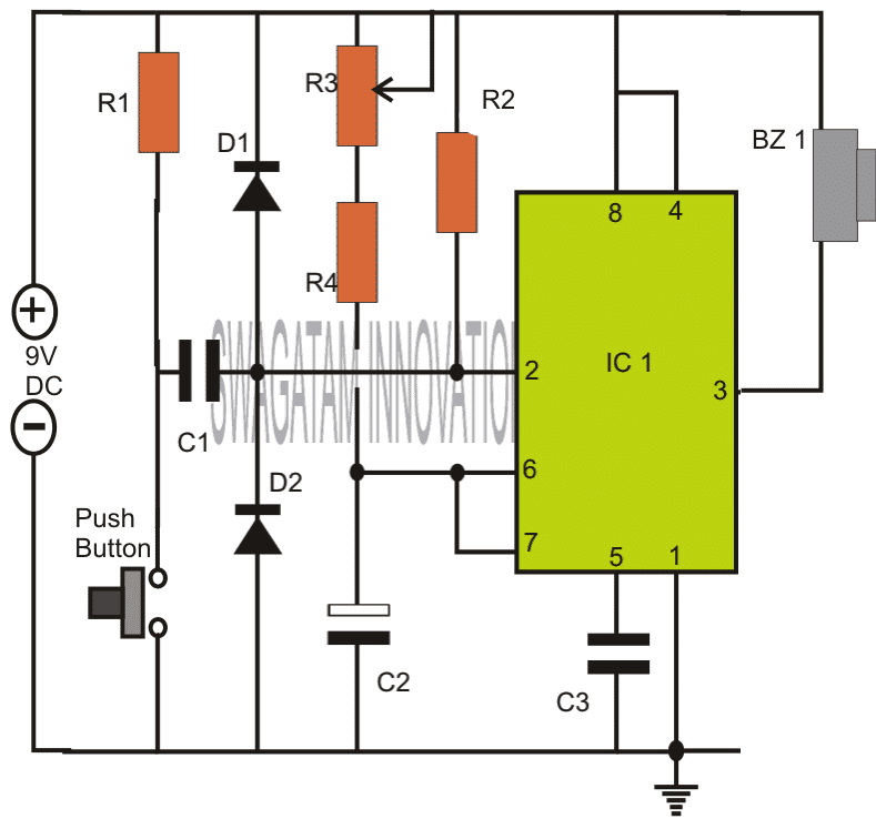 Adjustable Timer Using IC 555