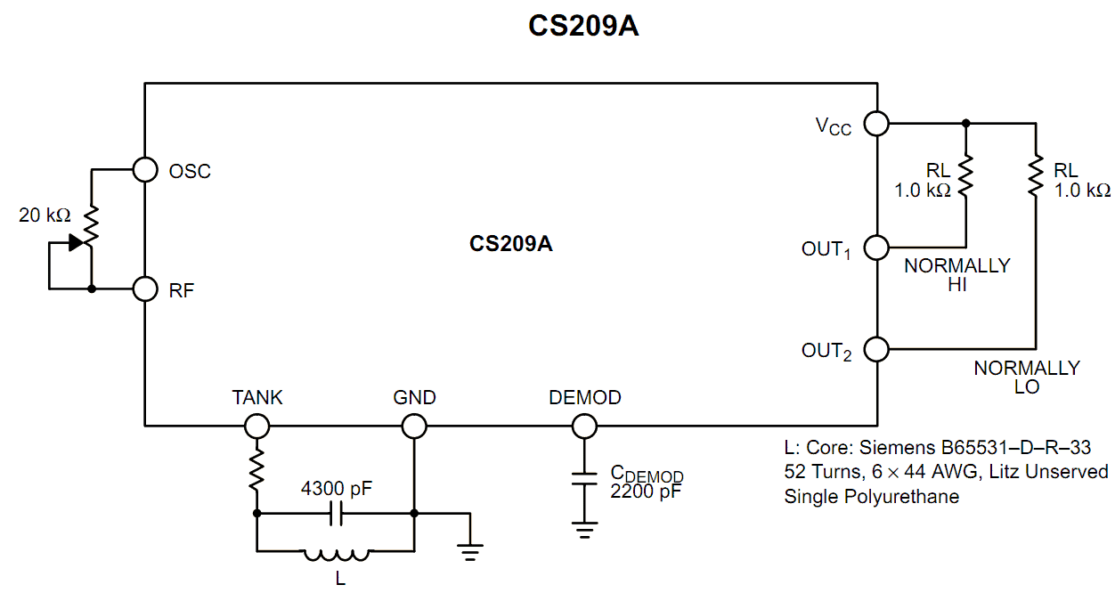 Metal Detector circuit Using IC CS209 