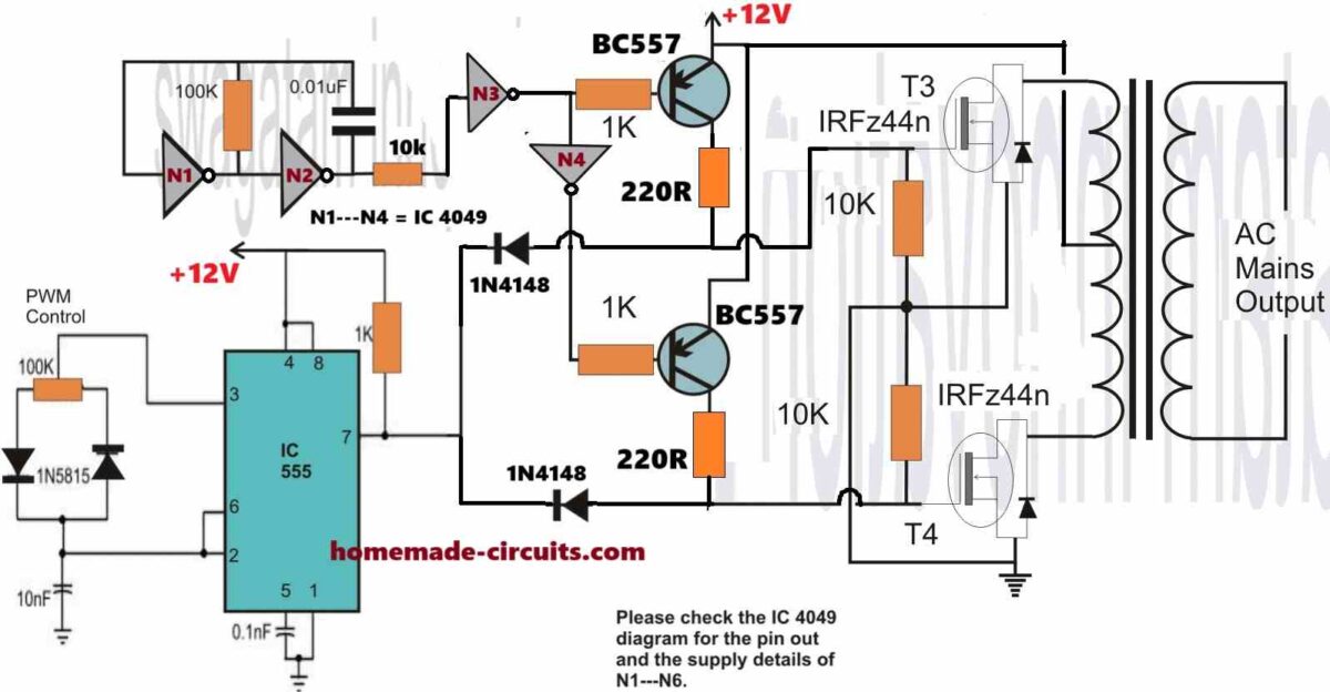 2000 VA PWM inverter circuit