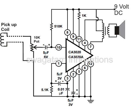 telephoneamplifiercircuitusingICCA3020