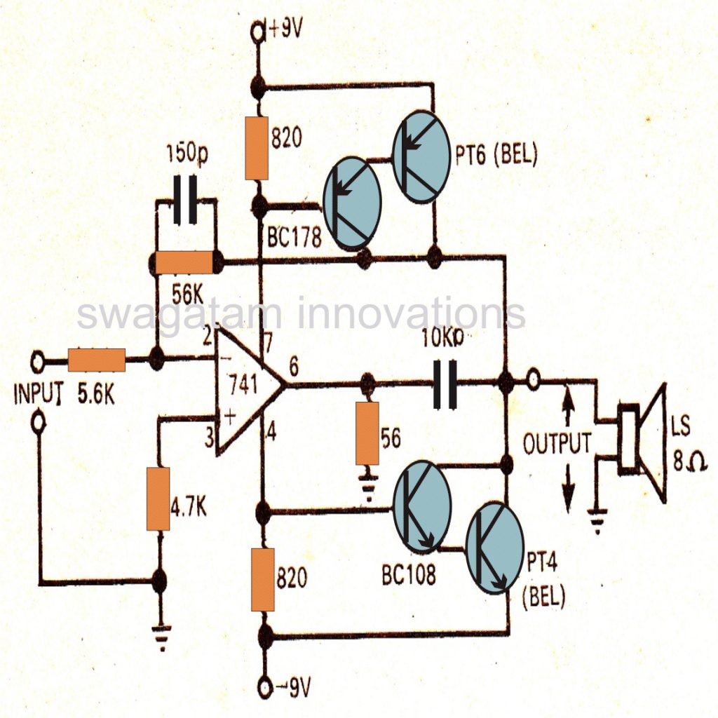 IC741poweramplifiercircuit 1