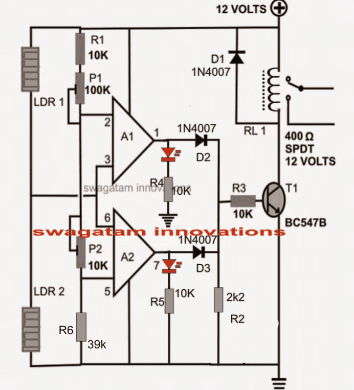 LDR shadow based motion detector circuit