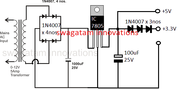 poweer supply circuit using bridge rectifier 1 1