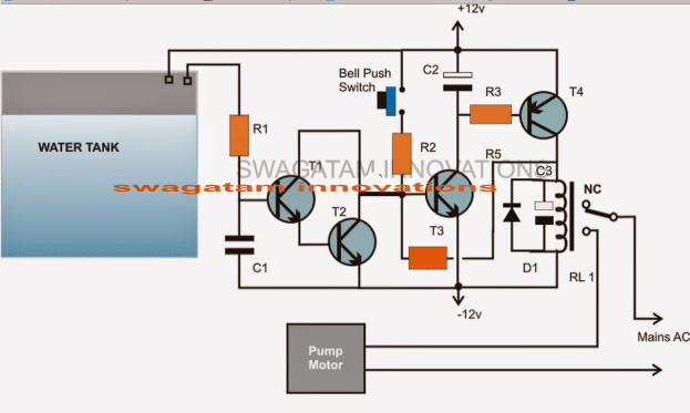simple water level controller circuit