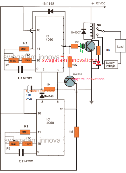 programmable timer circuit using IC 4060