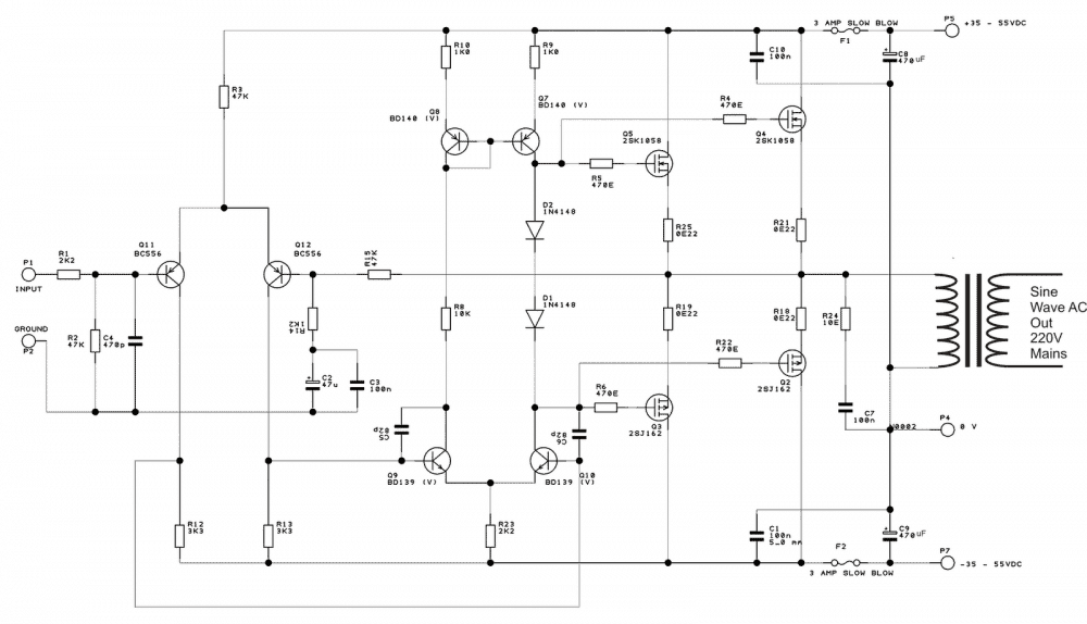 digital modified sinewave inverter circuit