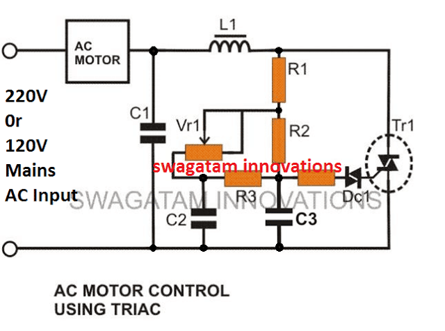 improved 220V fan regulator circuit diagram