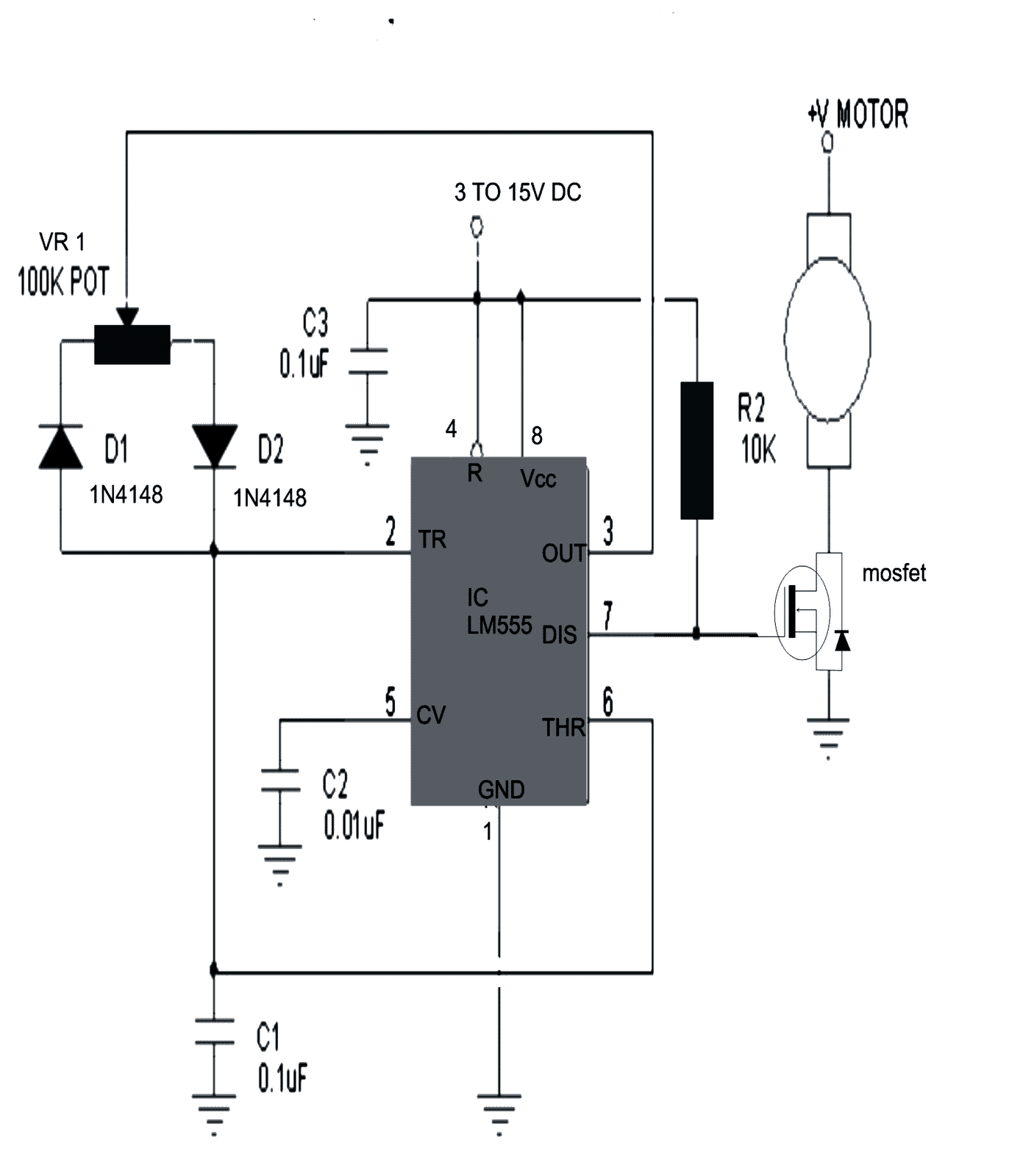 Dc Motor Sd Controller Circuits