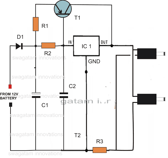 double cell phone charger circuit 1