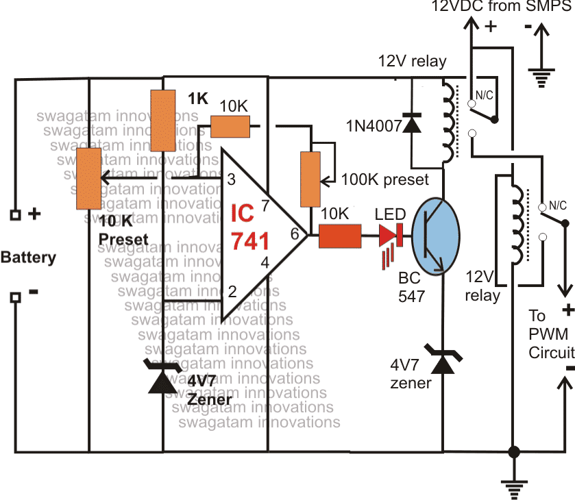 Automatic LED Emergency Light Circuit