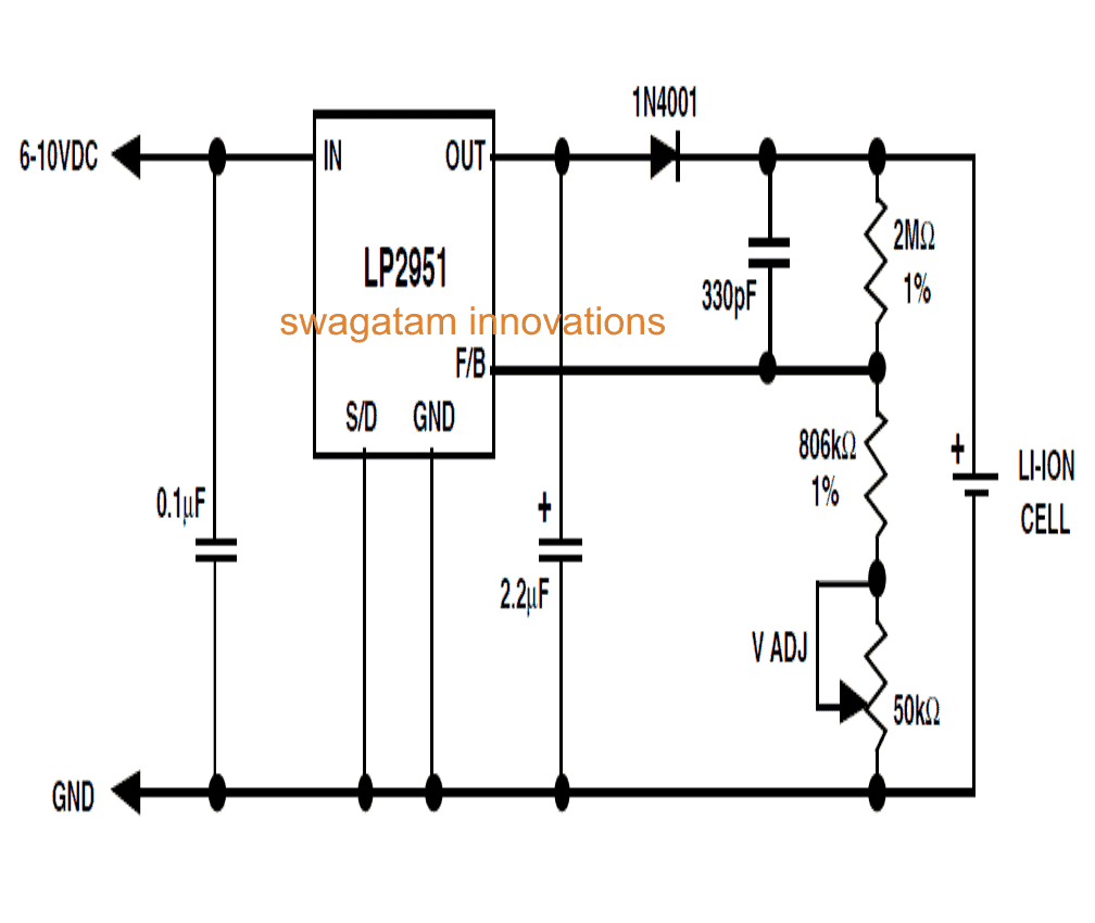 skipper Underholdning sortie 3 Smart Li-Ion Battery Chargers using TP4056, IC LP2951, IC LM3622 |  Homemade Circuit Projects