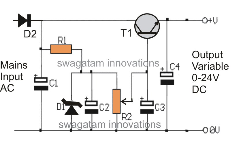 MJE13005 based transformerless power supply circuit