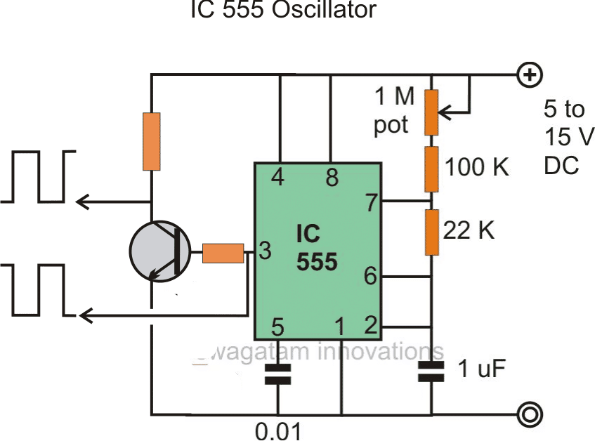555oscillatorcircuitforinverterapplication