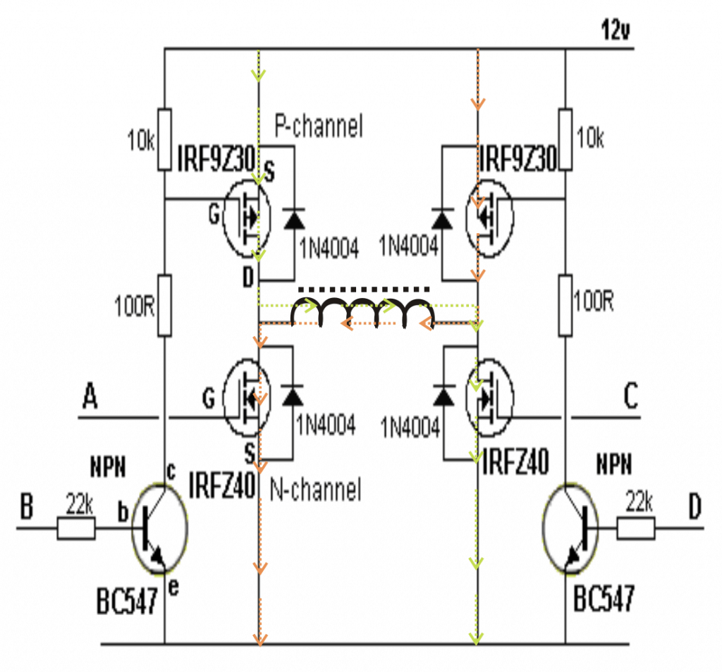 Hbridgefullbridgeinvertercircuit