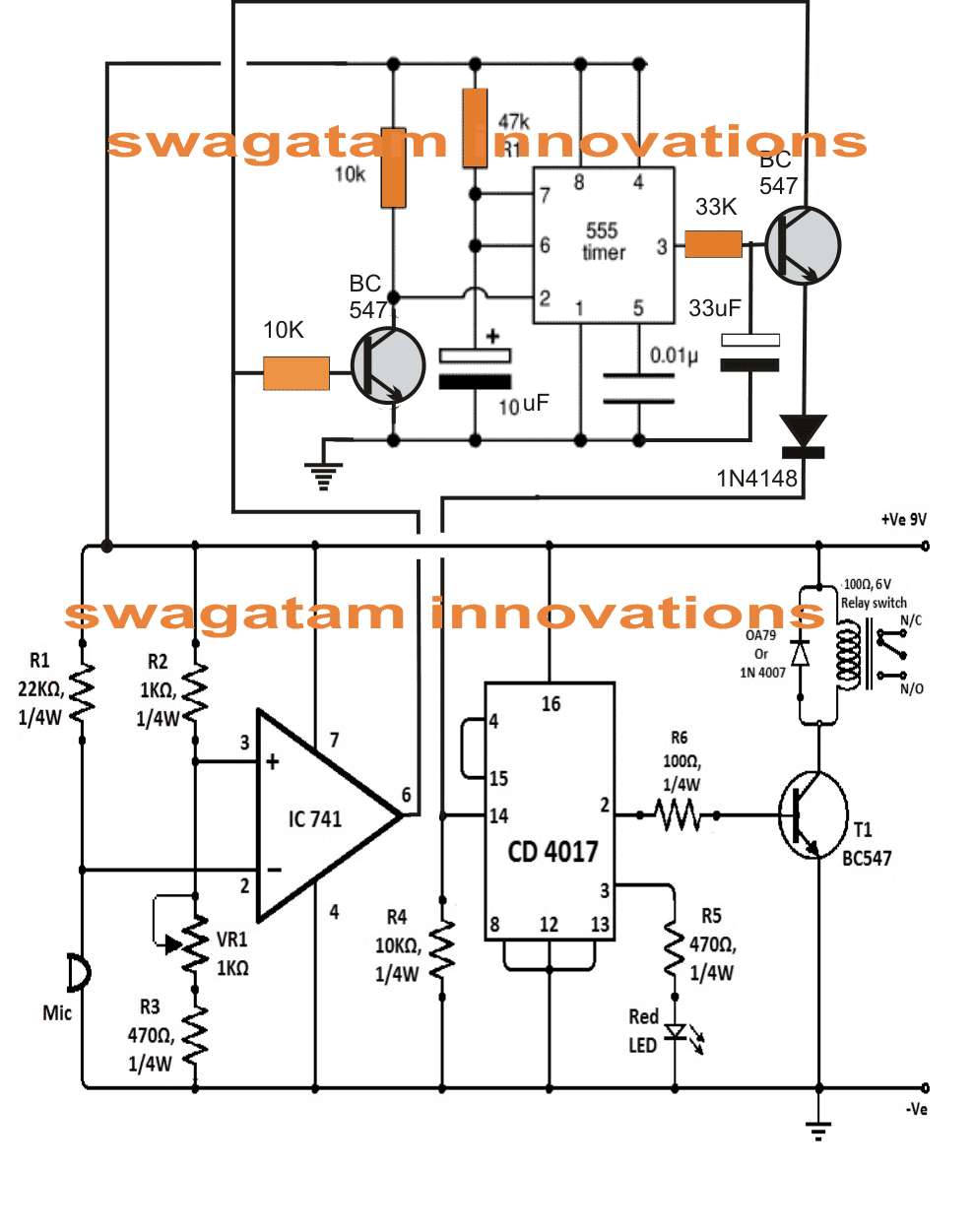 double clap clap activated switch circuit