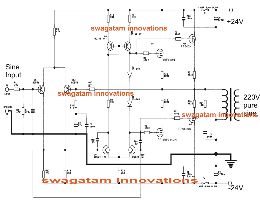 true sine wave inverter circuit