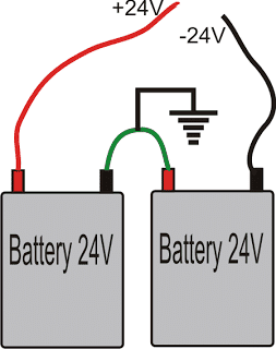 converting two 12V batteries into a 24V battery