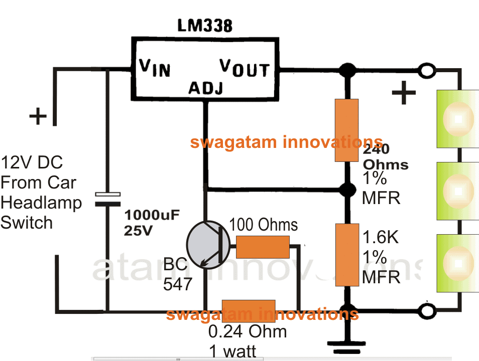 creeXlampautomotiveheadlampLEDdrivercircuit
