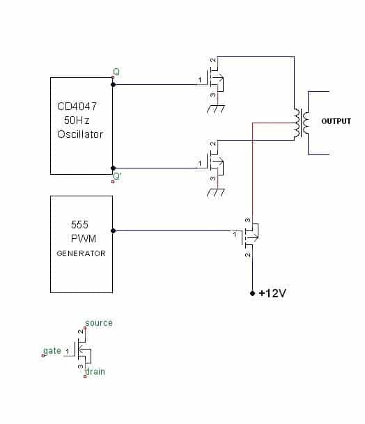 modifying IC 4047 inverter into pwm sinewave