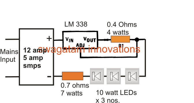 30 watt led current limit circuit diagram