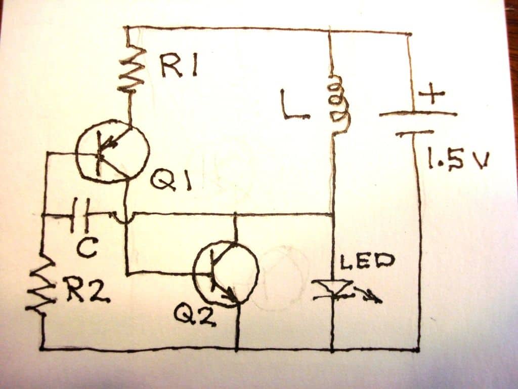 1.5V to 12V DC Converter Circuit Diagram for LEDs