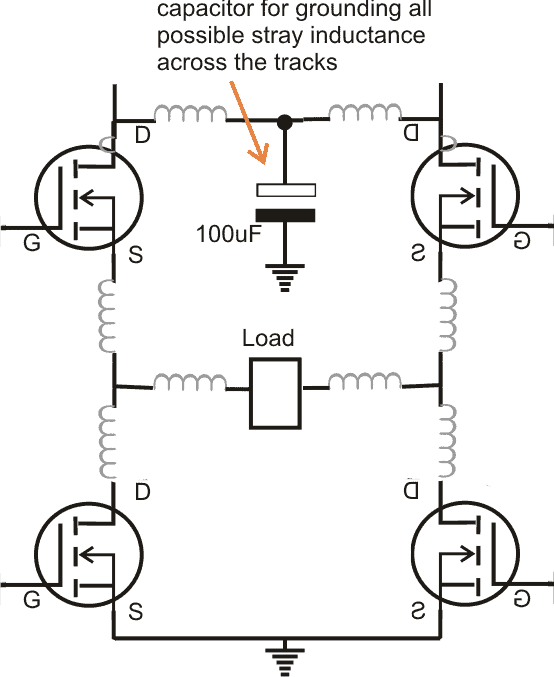 how to protect mosfet in H bridge circuits or full bridge circuit