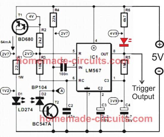 How LM567 detects proximity targets