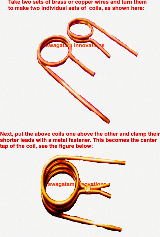 how to assemble the main work coil for the simple induction heater