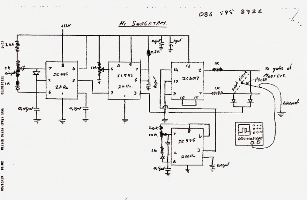 Modified sinewave design using 3nos IC 555