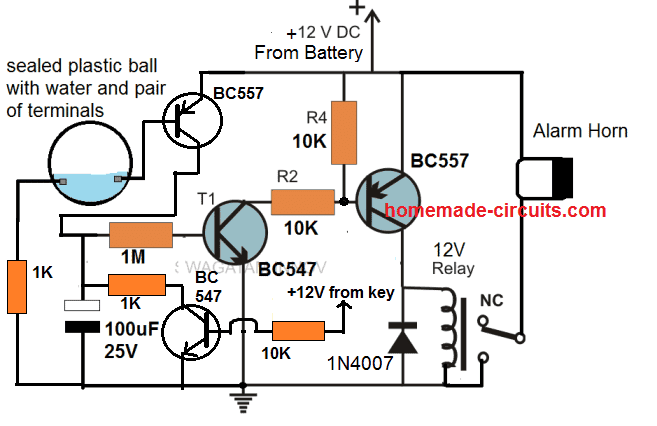 tilt switch alarm for motorcycle protection against thieves