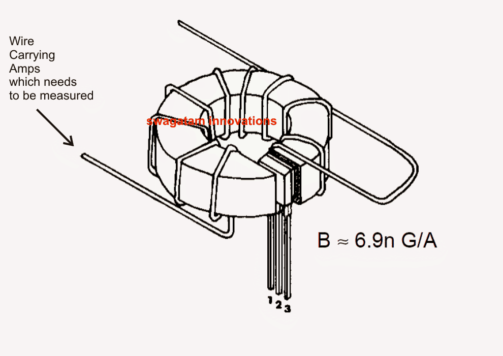 Non-Contact Current Sensor Circuit Using Hall-Effect IC