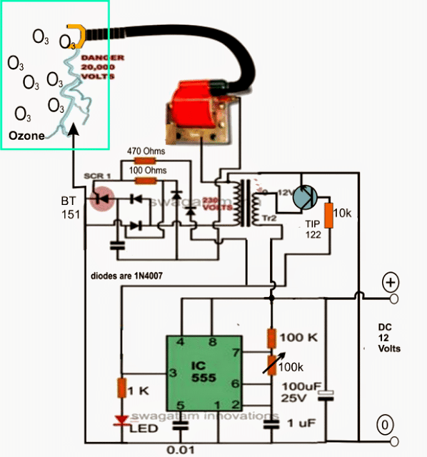 Ozone Water/Air Sterilizer Circuit